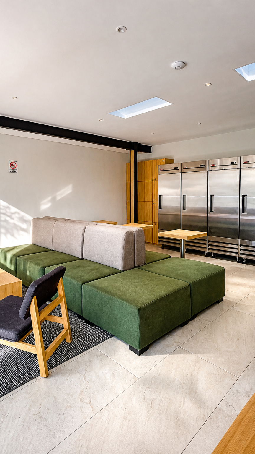 Sala compartida de MUA Liv